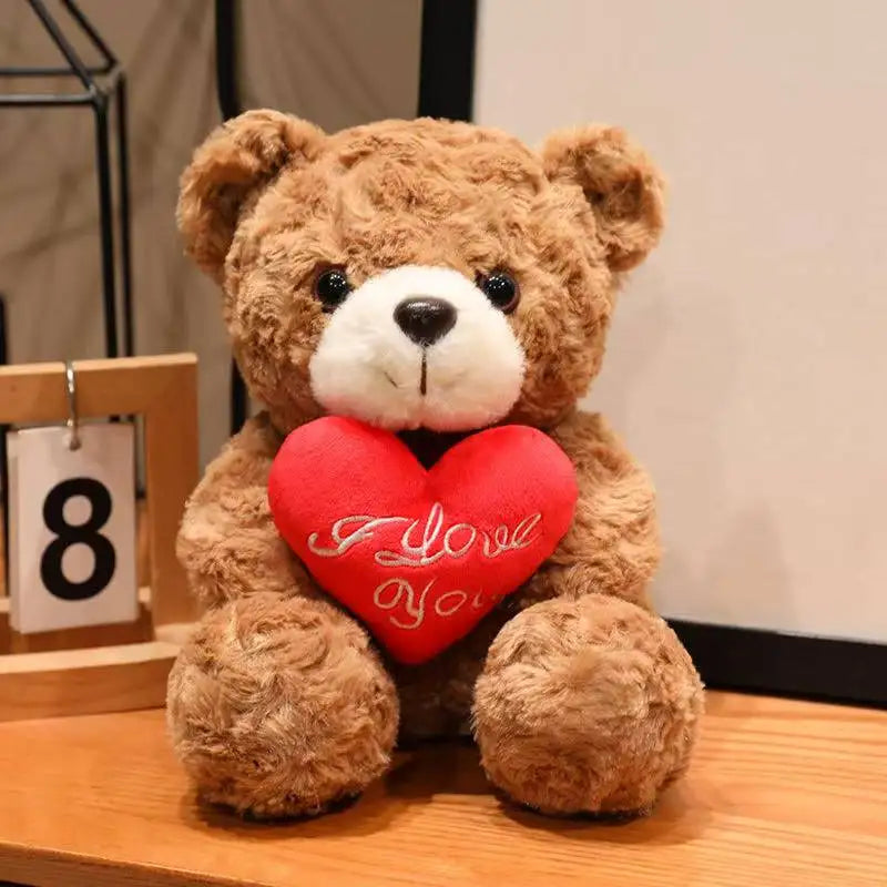 Latest Flower Hug Love Bear Kawaii Stuffed Plush Toy Christmas Doll Cartoon Anime Cute Children's Birthday Gift Fun Doll