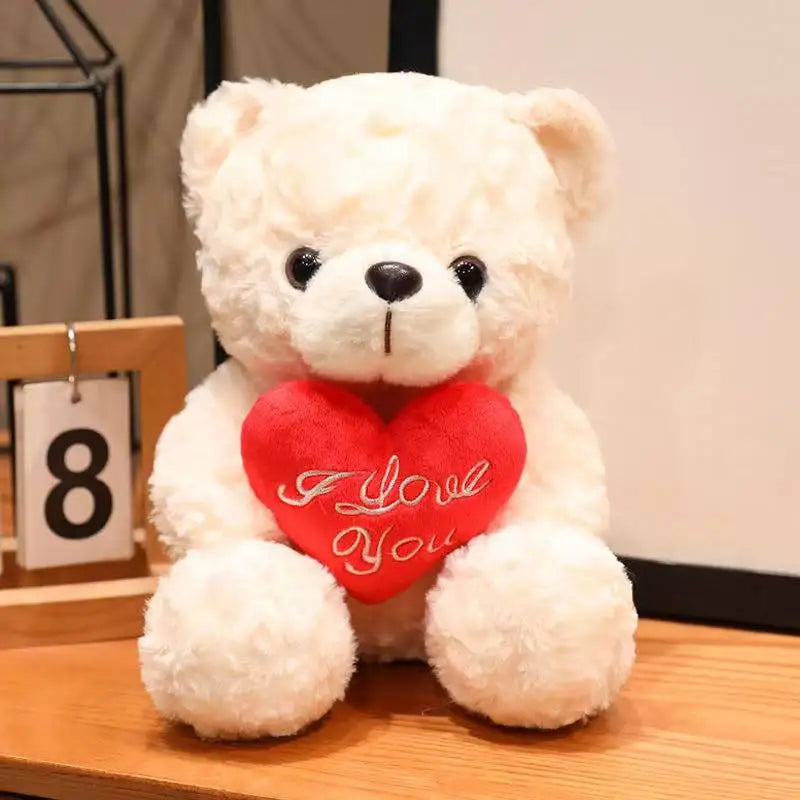 Latest Flower Hug Love Bear Kawaii Stuffed Plush Toy Christmas Doll Cartoon Anime Cute Children's Birthday Gift Fun Doll