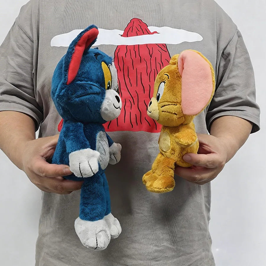 Tom and Jerry Plushies 32cm Tom 23cm Jerry Stuffed Dolls Movie Series Collectible for Kids