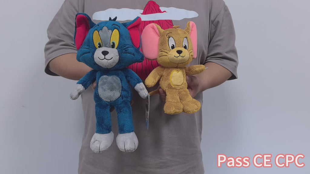 Tom and Jerry Plushies 32cm Tom 23cm Jerry Stuffed Dolls Movie Series Collectible for Kids